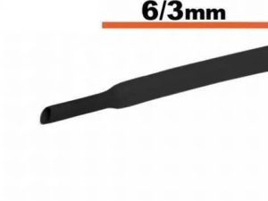 Tub termocontractibil negru 6mm/ 3mm 0.5m