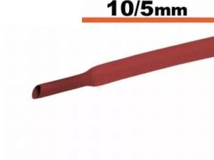 Tub termocontractibil rosu 10mm/ 5mm 0.5m