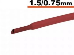 Tub termocontractibil rosu 1.5mm/ 0.75mm 0.5m