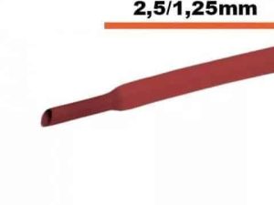 Tub termocontractibil rosu 2.5 mm/ 1.25 mm 50cm