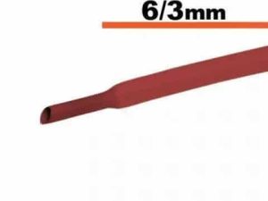 Tub termocontractibil rosu 6mm/ 3mm 0.5m