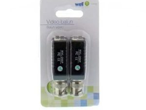 Video balun HD prin UTP/FTP BNC - 2 pini terminali cu clip pentru cablu Well