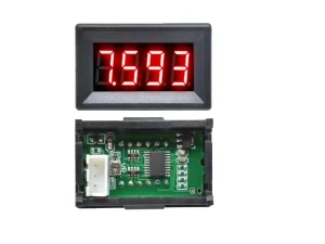 Voltmetru digital 4.5-100V display rosu 4 digiti 48x29x22mm RED4