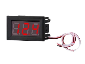 Voltmetru digital 4.5-30V display rosu 3 fire 48x29x22mm RED3