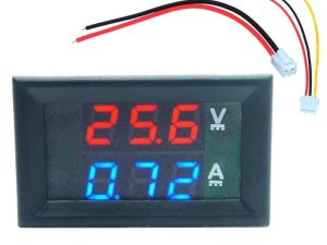 Voltmetru si Ampermetru 0-10A rosu DC 4-30V VOLT/AMP 10A