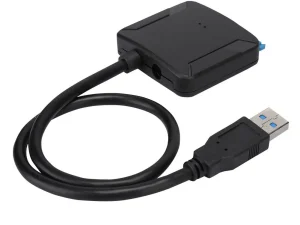 Convertor USB 3.0 la SATA 22pini HDD 2.5" /SSD-uri Plug&Play posibilitate alimentare 12VDC 5.5x2.1mm max.16TB