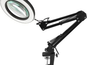 Lupa 100mm 5X cu lumina LED montata pe brat pantografic 22.5cm + 22.5cm