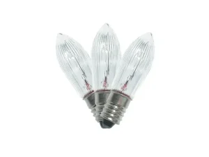 Set 3 becuri de rezerva alb L 7D E10 34V 3W