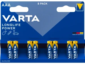 Set 8 baterii VARTA LONGLIFE POWER alcaline AAA LR03 1.5V 749 896