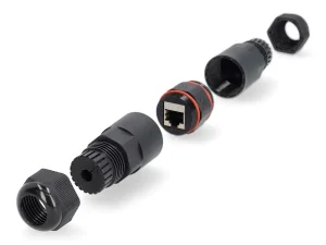 Adaptor cuplaj de exterior Cat6 RJ45 mama-mama FTP Nedis CCGB89850BK