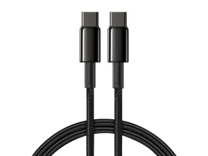 Cablu alimentare si date Baseus Tungsten Gold Fast Charging USB Type-C - USB Type-C 100W braided 1m negru CATWJ-01