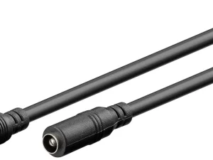 Cablu de extensie DC mama-tata 5.5x2.5mm 5m negru Goobay 76673