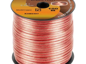 Cablu difuzor 10m 2x0.5mm cupru transparent Cabletech KAB0307-10