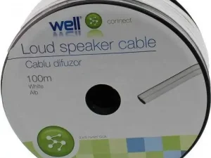 Cablu difuzor 10m CCA alb 2x0.75mm Well LSP-CCA0.75WE-100-WL-10