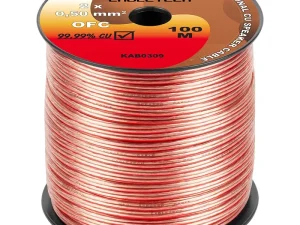 Cablu difuzor 10m OFC cupru 2x0.5mm transparent Cabletech KAB0309-10