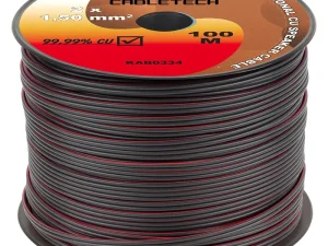 Cablu difuzor 10m rosu-negru 2x1.5mm cupru Cabletech KAB0334-10
