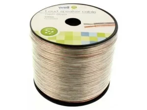 Cablu difuzor 10m transparent 2x1.5mm CCA Well LSP-CCA1.50TT-100-WL-10