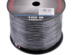 Cablu difuzor Profesional 10m rotund izolat 2x1.5mm Cupru + fire bumbac 7.2mm AZUSA KAB0378-10