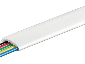 Cablu telefonic plat 6 fire 10m AWG28 CCA alb Goobay 93307-10