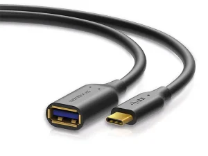 Cablu USB 3.0 OTG type C tata - A mama 10cm negru SENTIVUS SE-U309-010