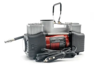 Compresor auto 12V Carguard COM002 Heavy-Duty dublu cilindru 50L/min 150PSI LED +kit reparatie anvelope
