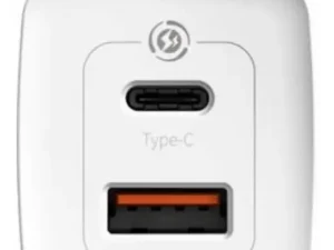 Incarcator retea Baseus GaN2 Lite Quick Charge 65W 1x USB 5V/3A 1x USB Type-C 5V/3A alb CCGAN2L-B02