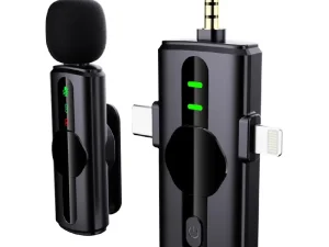 Microfon lavaliera wireless 3in1 3.5mm /USB-C /Ligtning Platinet PLMM11