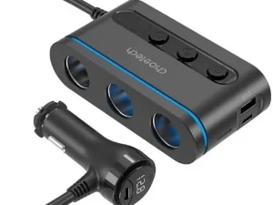 Multiplicator bricheta auto Choetech TC0021 3 iesiri 2x USB-C PD 30W 1x USB A QC3.0 18W