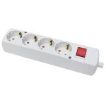 Multipriza 4 prize cu intrerupator alb 16A 3500W Plastrol GN-470SWS/WE