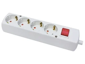 Multipriza 4 prize cu intrerupator alb 16A 3500W Plastrol GN-470SWS/WE