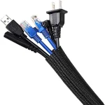 Organizator cabluri tresa poliester max. 8.0mm 5m negru