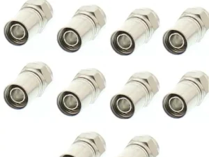 Set 10 mufe F cu sertizare RG6 7mm cu inel cauciuc WELL FC-100-WL-10