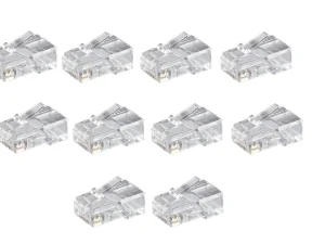 Set 10 mufe internet RJ45 CAT5 8p8c cablu push rotund Goobay 58627-10