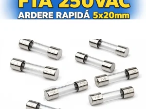 Set 10 sigurante F1A 250VAC ardere rapida 5x20m ESKA 520.617-10