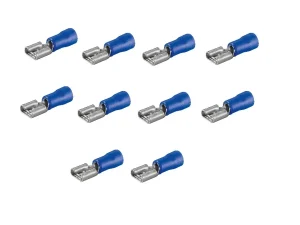 Set 20 papuci conectori mama albastru 6.4x0.8mm Goobay 17004-20