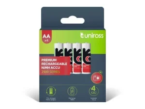 Set 4buc acumulatori NiMH Uniross UH4AA2500 R6 AA 2500mAh