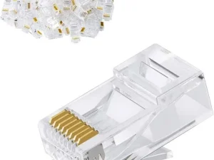 Set 50buc mufe de retea Well RJ45 8P8C Cat5e neecranate contacte aurite TEL-0080-WL-50