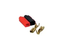 Set papuci electrici izolati mama 2.8x0.5mm 2buc rosu si negru GBC 18.3805.00-2
