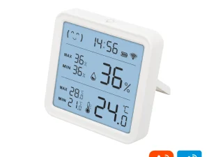 Termometru /higrometru /ceas WiFi inteligent Tuya 3xAAA Home HSTHC