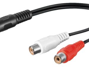 Cablu adaptor audio Jack 3.5 mm stereo tata - 2x RCA mama 20cm