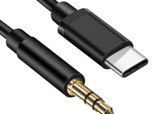 Cablu audio Jack 3.5 mm STEREO tata la USB-C tata 1m negru