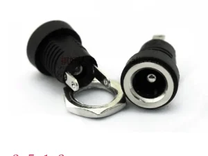 Mufa alimentare DC mama 3.5x1.3mm filet interior 7.5mm pentru montare pe panou