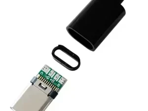 Mufa USB-C 3.1 5pin tata slim carcasa din plastic pentru montare pe cablu