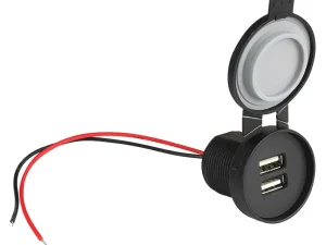 Priza auto /moto /barca IP67 2x USB 5V /2.4A 42x42x44mm LTC LXG531