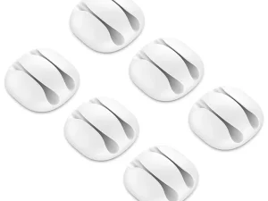 Set 6 organizatoare cabluri cu adeziv negre MK5542 deleyCON