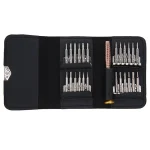 Set surubelinte de precizie 25in1 biti philips /Y /triunghiular /torx /stea si husa piele OEM0002371