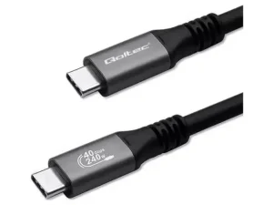 Cablu USB-C 4.0 - USB-C 4.0 1m PD 240W 4K 8K 40Gbps Thunderbolt 3 Thunderbolt 4 QOLTEC 50669