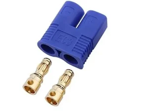Conector alimentare DC EC3 tata 25A 500V 2 pini 12AWG drept albastru AMASS EC3-M