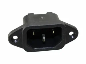 Conector alimentare PC AC C14 (E) tata 10A-250VAC montare pe panou /lipire ADAM TECH IEC-A-3