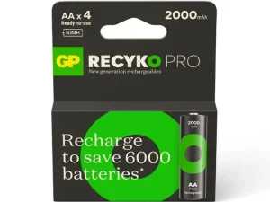 Set 4 acumulatori GP NiMH Recyko Pro AA R6 2000mAh 1.2V GP210AAHCBR21-2TLB4